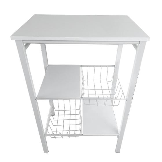 Mesa de Microondas com Fruteira 2 Cestos Extra Forte Menor preço em Mesa de Microondas com Fruteira 2 Cestos Extra Forte
