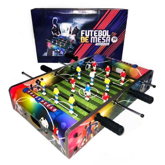 Mesa de pebolim com bolas incluídas Totó Futebol Jogos Menor preço em Mesa de pebolim com bolas incluídas Totó Futebol Jogos