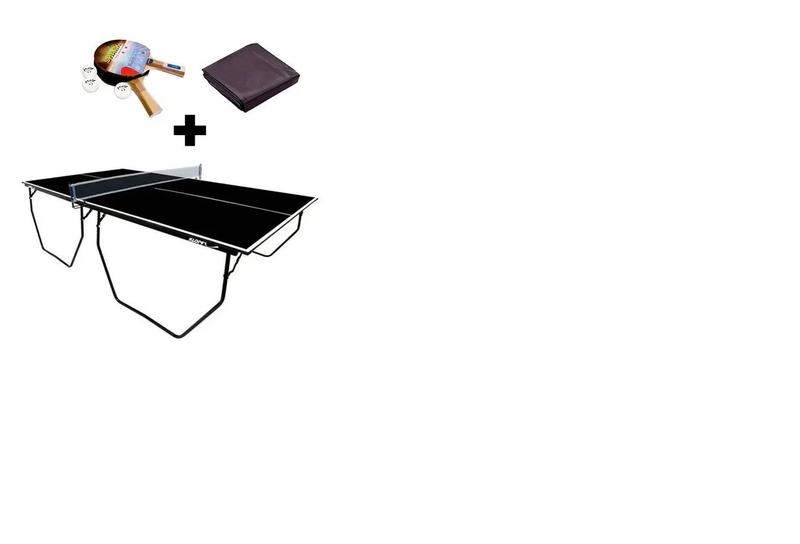 Imagem de MESA DE PING PONG COR PRETA C/ Rede MDP 15mm Klopf 1087 + KIT 5055 + Capa Para Mesa fechada