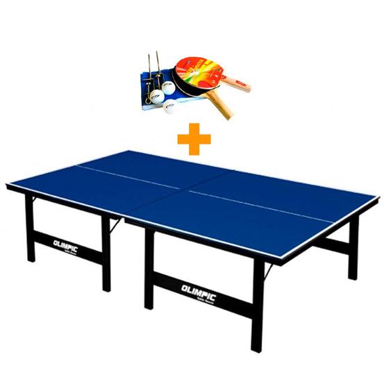 Imagem de MESA DE PING PONG MDP 12mm - Olimpic 1014 + KIT TÊNIS DE MESA 5030