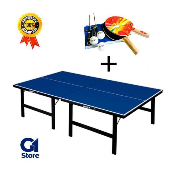 MESA DE PING PONG MDP 18mm 1002 KLOPF + KIT Suporte, Rede, Bolinhas 5030 Menor preço em MESA DE PING PONG MDP 18mm 1002 KLOPF + KIT Suporte, Rede, Bolinhas 5030