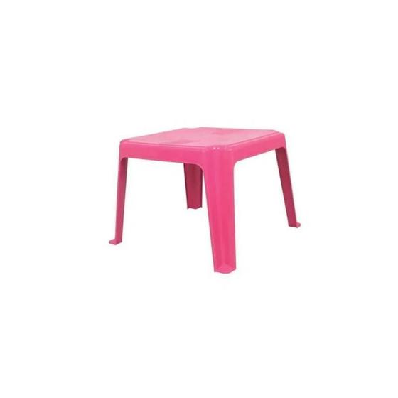 Imagem de Mesa De Plastico Decorada Infantil Antares Rosa Kit 06