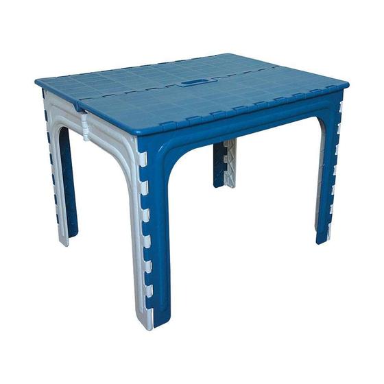 Imagem de Mesa de Plástico Infantil Dobravél Azul