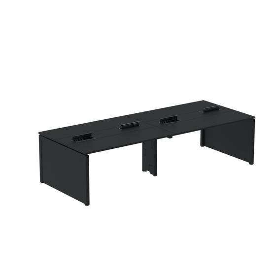 Imagem de Mesa de Plataforma Dupla para 4 Pessoas Corporativa 130x140/4p Preto