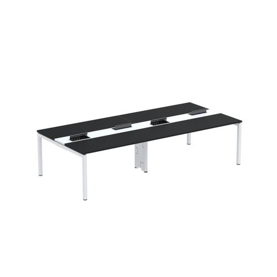 Imagem de Mesa de Plataforma Dupla para 4 Pessoas Corporativa 150x140/4p Pdc15/14/4p Preto/Branco