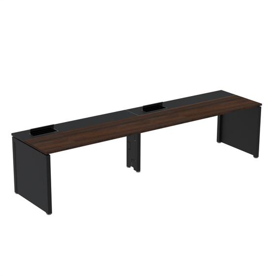 Imagem de Mesa de Plataforma Simples para 2 Pessoas Corporativa 150x792/2p Pscpp150/792/2p Escarlate/Preto