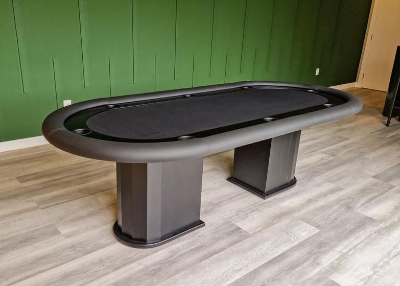 Imagem de Mesa de Poker Linha Master com Borda Estofada e Porta Copos - 2,55x1,15m