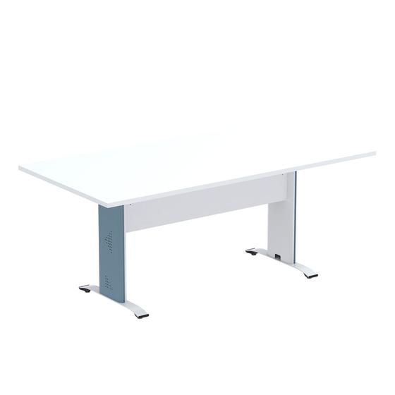 Imagem de Mesa De Reunião Aretto Pandin 1,80 M Branco e Azul Dali