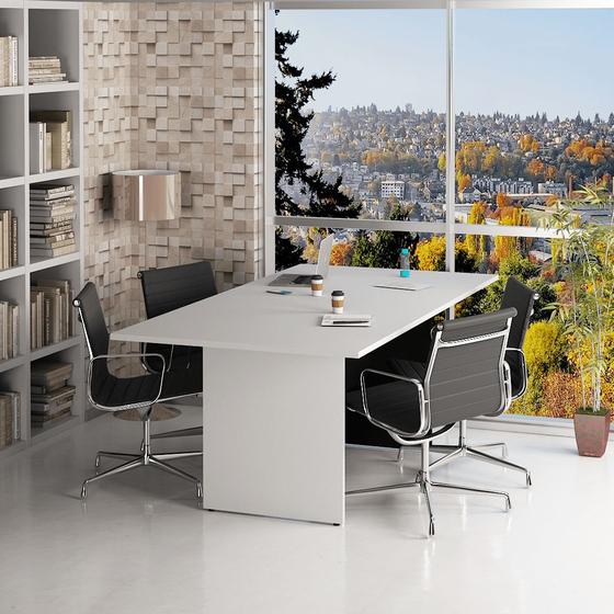 Mesa De Reunião Para Escritório 2mx1m Tampo 25mm Maciço Menor preço em Mesa De Reunião Para Escritório 2mx1m Tampo 25mm Maciço