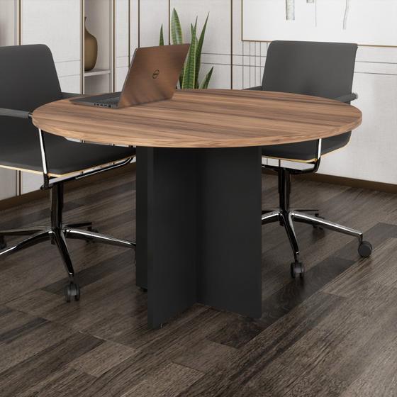 Imagem de Mesa de Reunião Redonda 4 Lugares Pé Painel