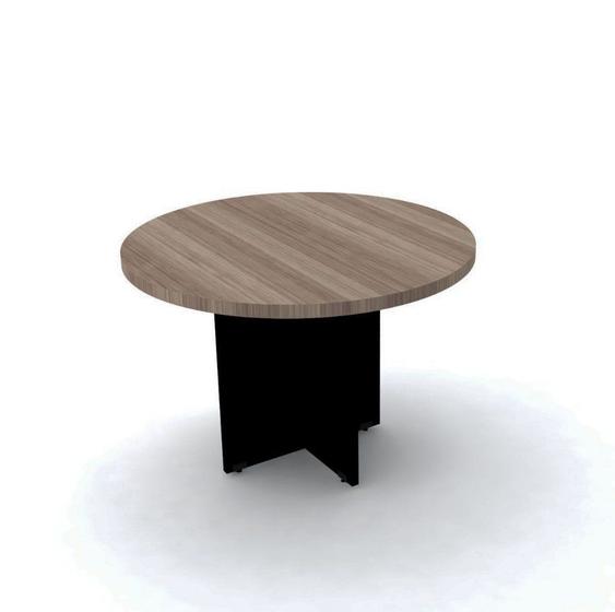 Mesa de Reuniao Redonda Pe 40 Pandin Noce Naturale e Preto 1.10 M Menor preço em Mesa de Reuniao Redonda Pe 40 Pandin Noce Naturale e Preto 1.10 M