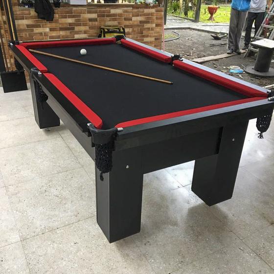 MESA DE SINUCA BILHAR SNOOKER - Rm3 BASE DE PEDRA - TECIDO VERMELHO -  BILHARES ENGERS - Mesa de Sinuca - Magazine Luiza