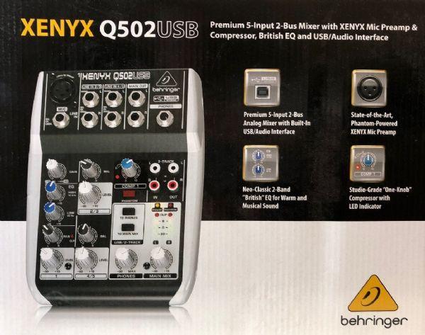 Imagem de Mesa de Som 05 Canais Behringer Xenyx Q502 USB