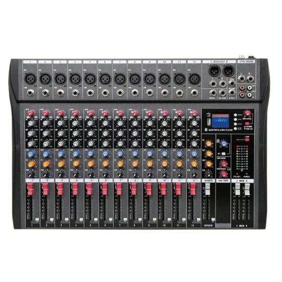 Imagem de Mesa De Som 12 Canais Com Bluetooth,Delay,Usb,Mp3,+48V