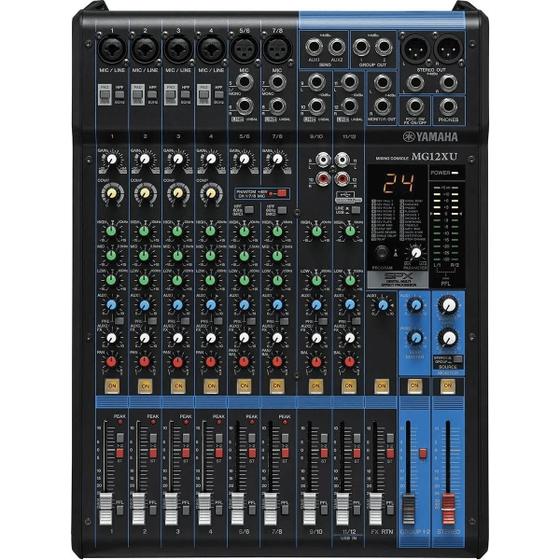 Mesa de Som 12 Canais MG12 XU - Yamaha Menor preço em Mesa de Som 12 Canais MG12 XU - Yamaha