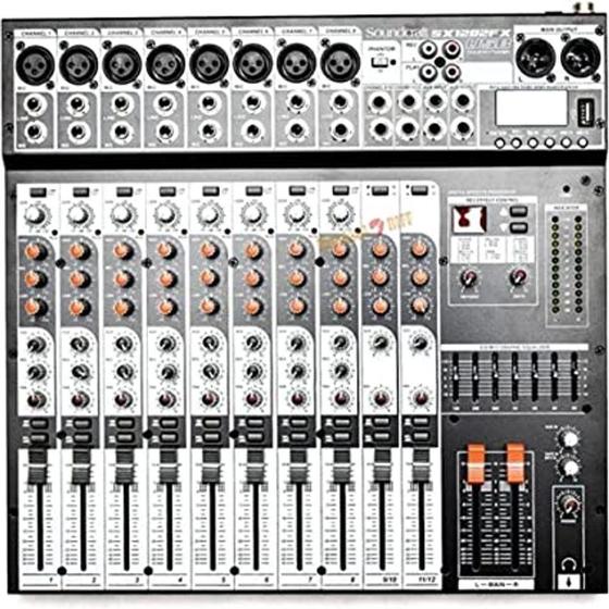 Imagem de Mesa De Som 12 Canais Usb Sx1202-Fx Preta Soundcraft