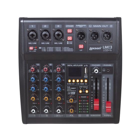 Imagem de Mesa de Som 3 Canais, Interface/bluetooth LMC3 USB - Lexsen