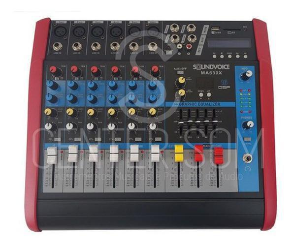 Mesa De Som 6 Canais Amplificada 500W Rms Ef Eq Ma 630X - Soundvoice ...