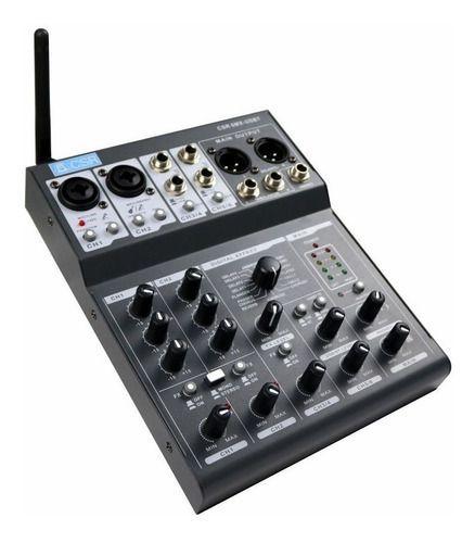 Imagem de Mesa De Som 6 Canais Mixer Bluetooth Digital Usb Com Efeito