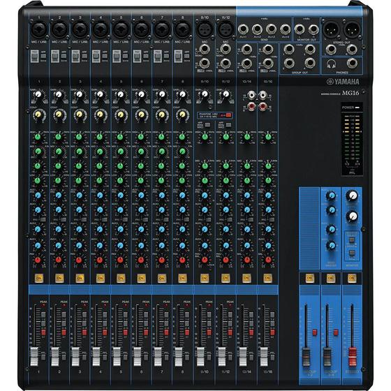 Imagem de Mesa De Som Analogica 16 Canais Mg16 Preta Yamaha