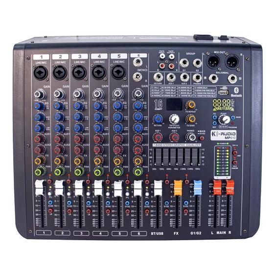 Imagem de Mesa de Som Analógica 6 Canais MP 610 - K-AUDIO