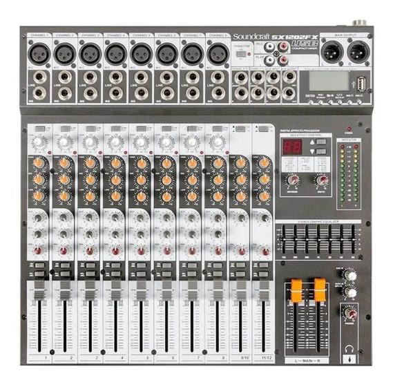 Imagem de Mesa de Som Analógica Soundcraft SX1202FX-USB 12 Canais - Bivolt