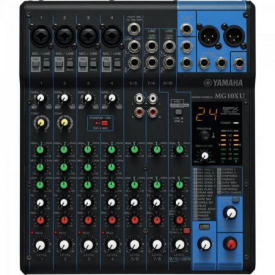 Mesa de Som Analógica Yamaha MG10XU 10 Canais 110V Preta Menor preço em Mesa de Som Analógica Yamaha MG10XU 10 Canais 110V Preta