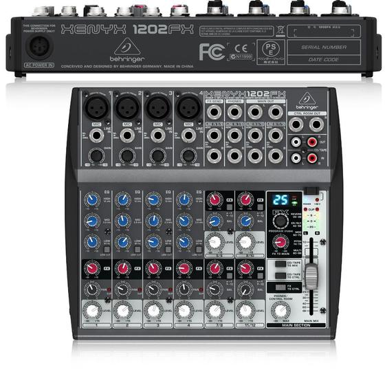 Mesa de Som Behringer Xenyx 1202FX 12 Canais 110V Menor preço em Mesa de Som Behringer Xenyx 1202FX 12 Canais 110V