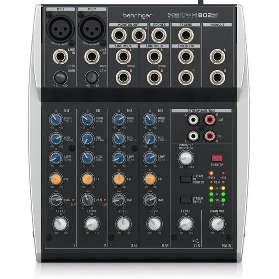 Mesa de Som Behringer Xenyx 802S com Interface de Áudio USB Integrada Menor preço em Mesa de Som Behringer Xenyx 802S com Interface de Áudio USB Integrada