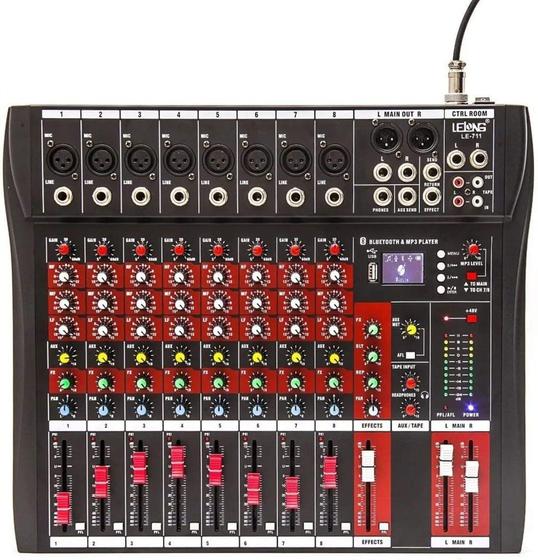 Imagem de Mesa de Som Com Interface Digital USB Para Transmissão Podcast LE711