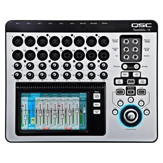 4 - Mesa de Som Digital Compacta 22 Canais TouchMix 16 - QSC