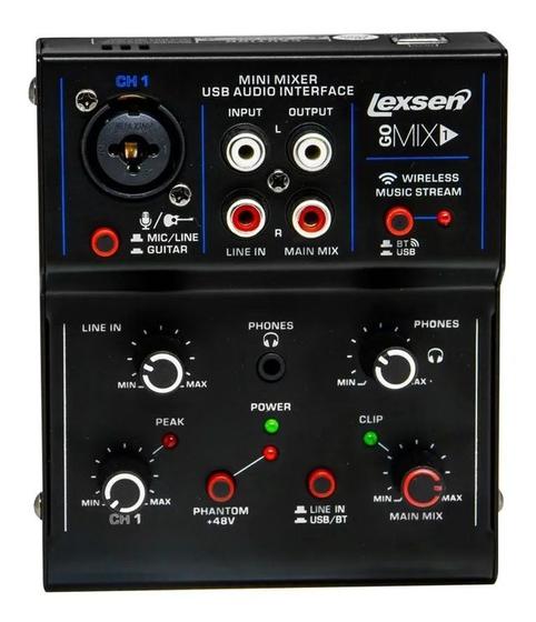 Imagem de Mesa de Som e Interface de Audio Lexsen GOMIX-1 USB / Bluetooth - 9903
