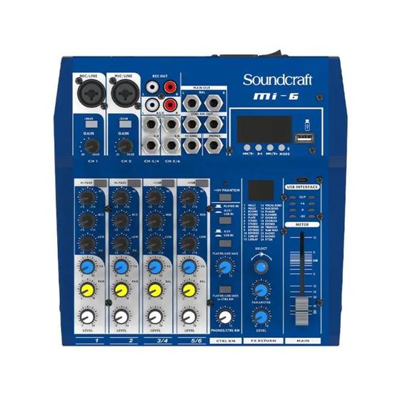 Imagem de Mesa de Som Interface 06 Canais MI Series MI-6 Soundcraft 