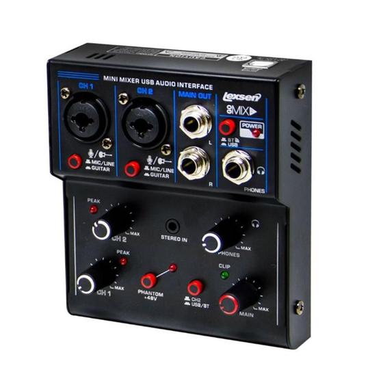 Imagem de Mesa De Som Lexsen Go Mix2 Com Bluetooth E Interface Usb