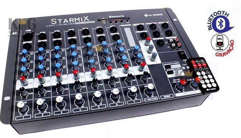 Imagem de Mesa De Som Ll Audio Mixer 8 Canais Com Usb E Efeitos FX802 Gravador Bluetooth