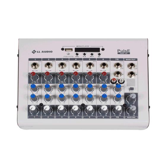 Imagem de Mesa De Som Mixer Ll Audio Pulse 802 8 Canais C/Media Player