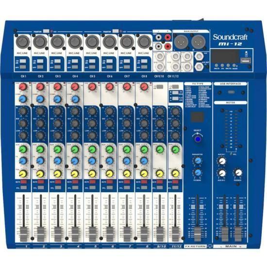 Imagem de Mesa de Som Soundcraft MI-12 12 Canais USB