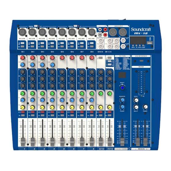 Imagem de Mesa de Som Soundcraft MI-12 Analógico com 12 Canais