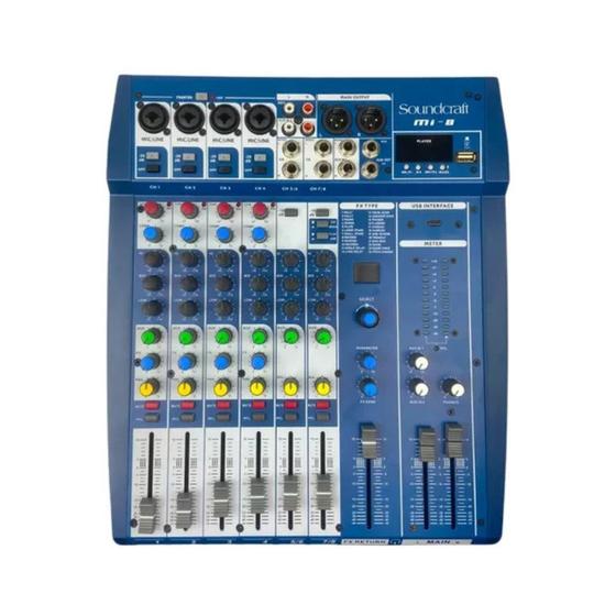 Imagem de Mesa de Som Soundcraft MI-8 Analógico com 8 Canais