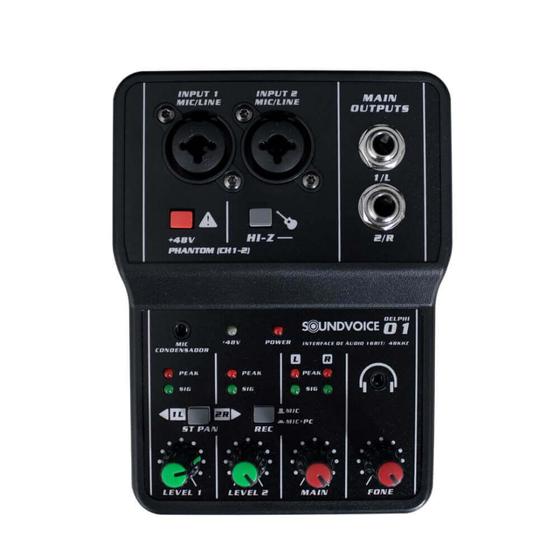 Imagem de Mesa de Som Soundvoice Delphi-01 com Interface Multitrack