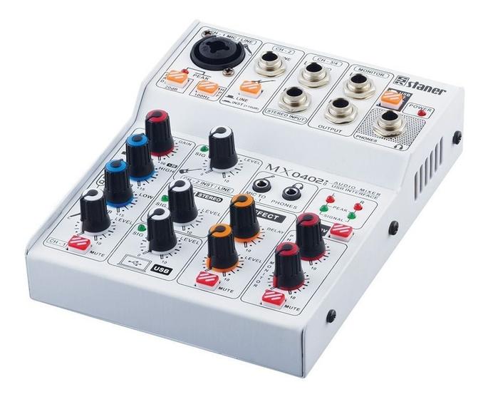 Imagem de Mesa De Som Staner 4 Mx0402i com Interface de Audio para Lives