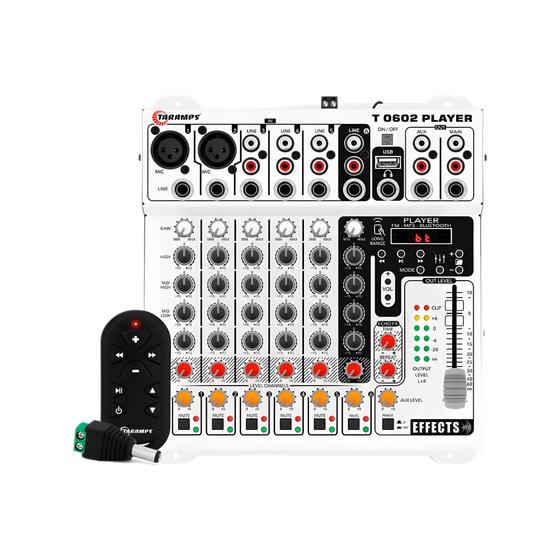 Imagem de Mesa de Som Taramps T0602 Player Mixer Equalizador Controle