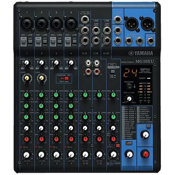 Mesa de Som Yamaha MG10XU c/ Efeito/Usb 10 Canais Menor preço em Mesa de Som Yamaha MG10XU c/ Efeito/Usb 10 Canais