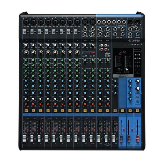 Mesa de Som Yamaha MG16XU C/ Efeito/USB 16 Canais Menor preço em Mesa de Som Yamaha MG16XU C/ Efeito/USB 16 Canais