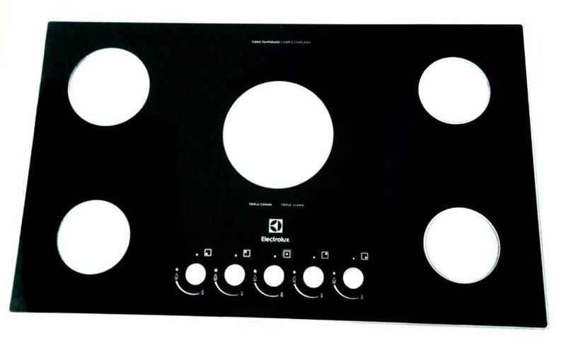 Mesa de vidro tampo superior para cooktop electrolux 5 bocas ke5tp