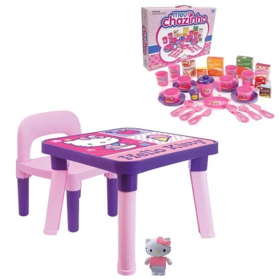 Imagem de Mesa Didática Educativa Infantil Hello Kitty + Meu Chazinho