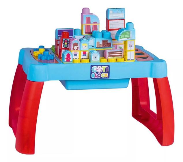 Imagem de Mesa Didática Infantil Coti Block 40 Peças Cotiplás - 2354