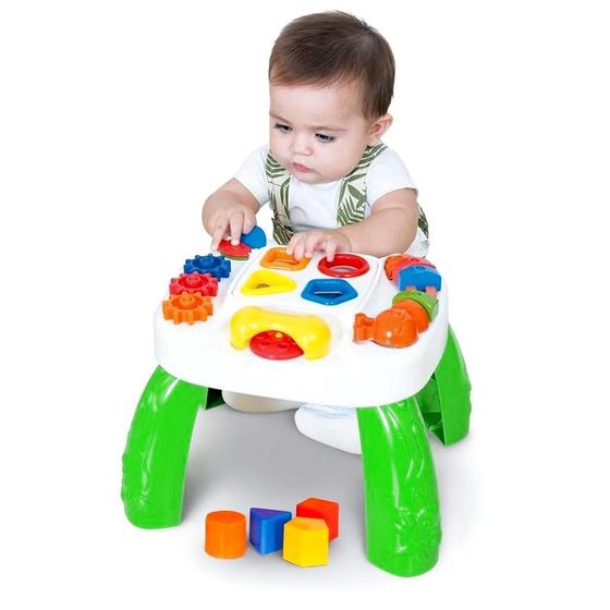 Mesa Didática Infantil Play Time Para Bebê Verde - Cotiplas Menor preço em Mesa Didática Infantil Play Time Para Bebê Verde - Cotiplas