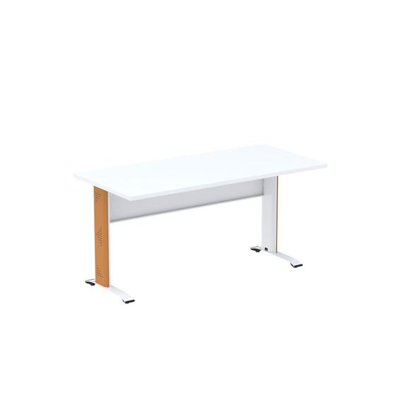 Imagem de Mesa Diretora Aretto Pandin 1,50 x 0,60 M Branco e Laranja Picasso