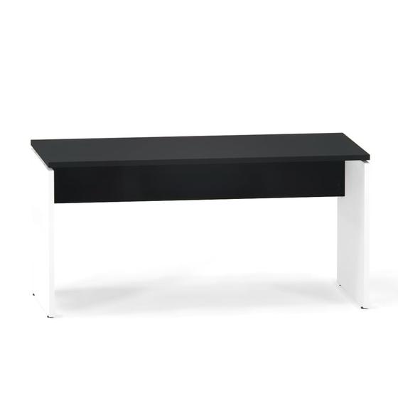 Imagem de Mesa Diretora Pé Painel P25 Pandin 1,50 x 0,60 M Preto e Branco